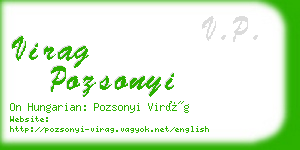 virag pozsonyi business card